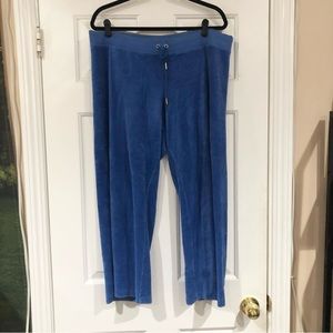 Juicy Couture Y2K Velour Blue track Ankle Pants